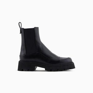 Armani Black Leather Beatle Boots - Women's (Great Condition)